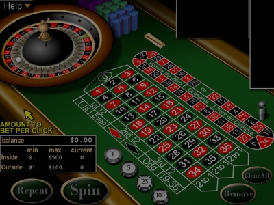 Casino Red - European Roulette flash game